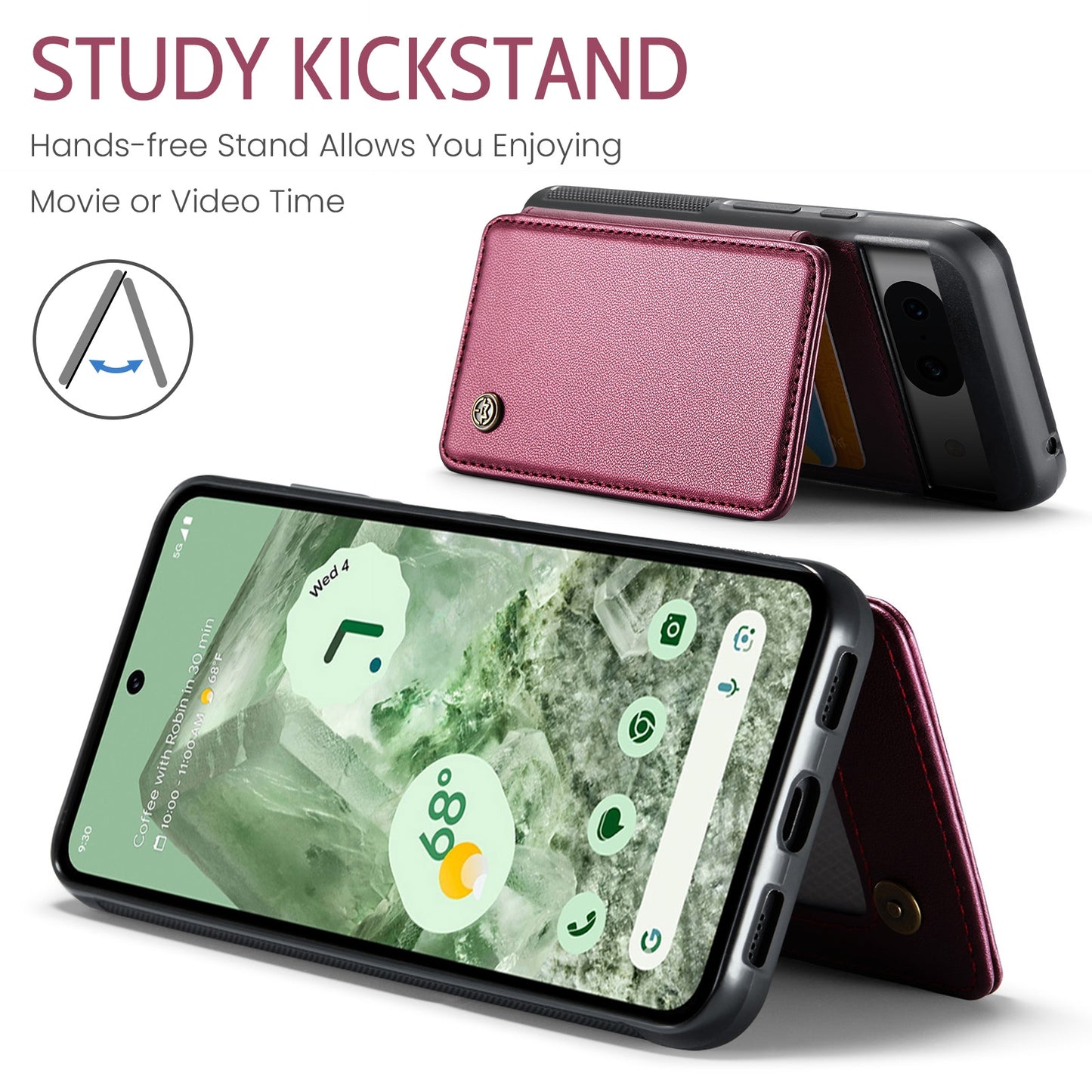 For Google Pixel 8A CaseMe C22 Card Slots Holder RFID Anti-theft Phone Case