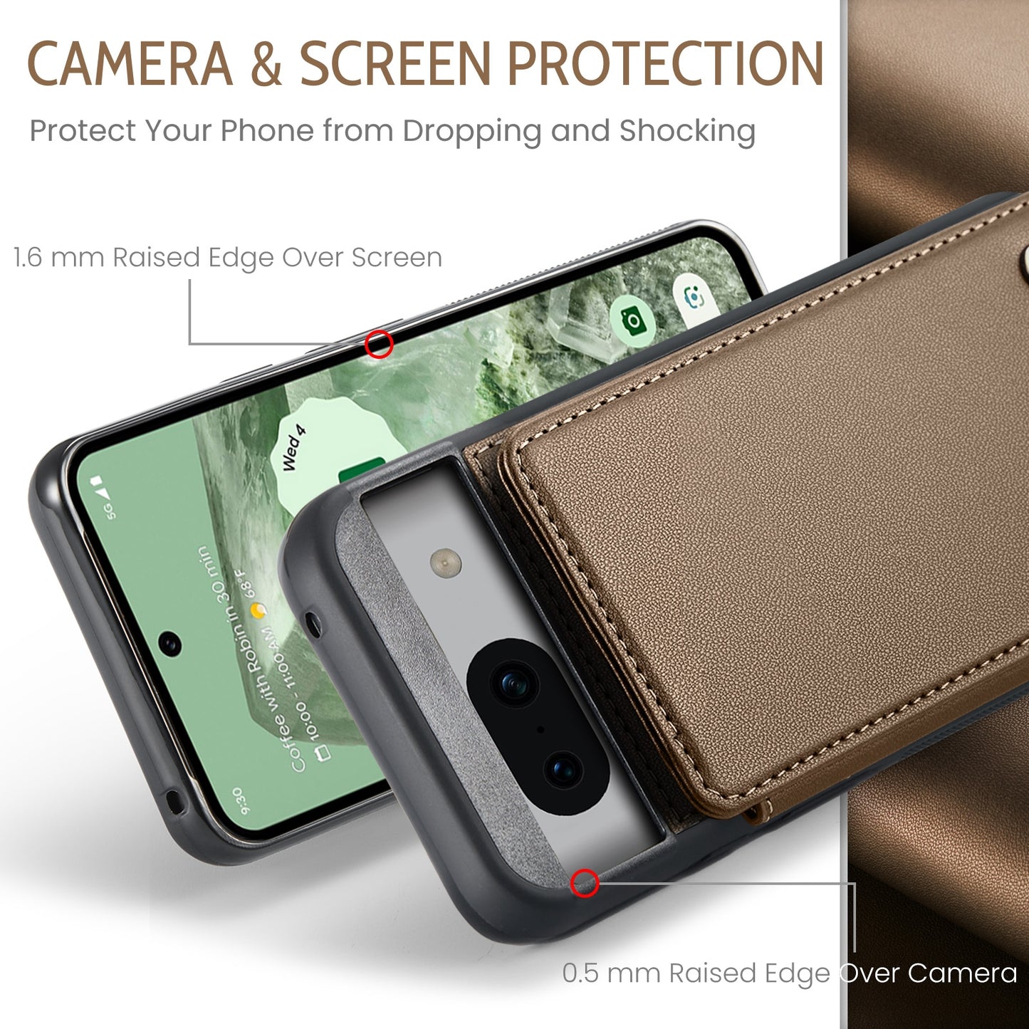 For Google Pixel 8A CaseMe C22 Card Slots Holder RFID Anti-theft Phone Case