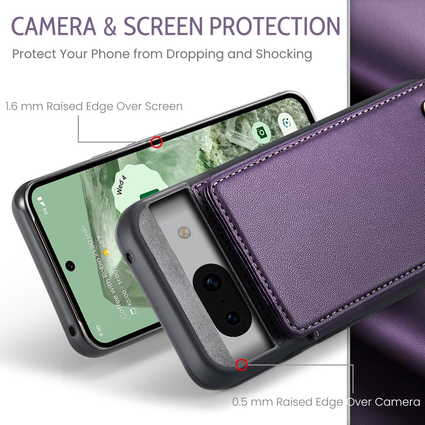 For Google Pixel 8A CaseMe C22 Card Slots Holder RFID Anti-theft Phone Case