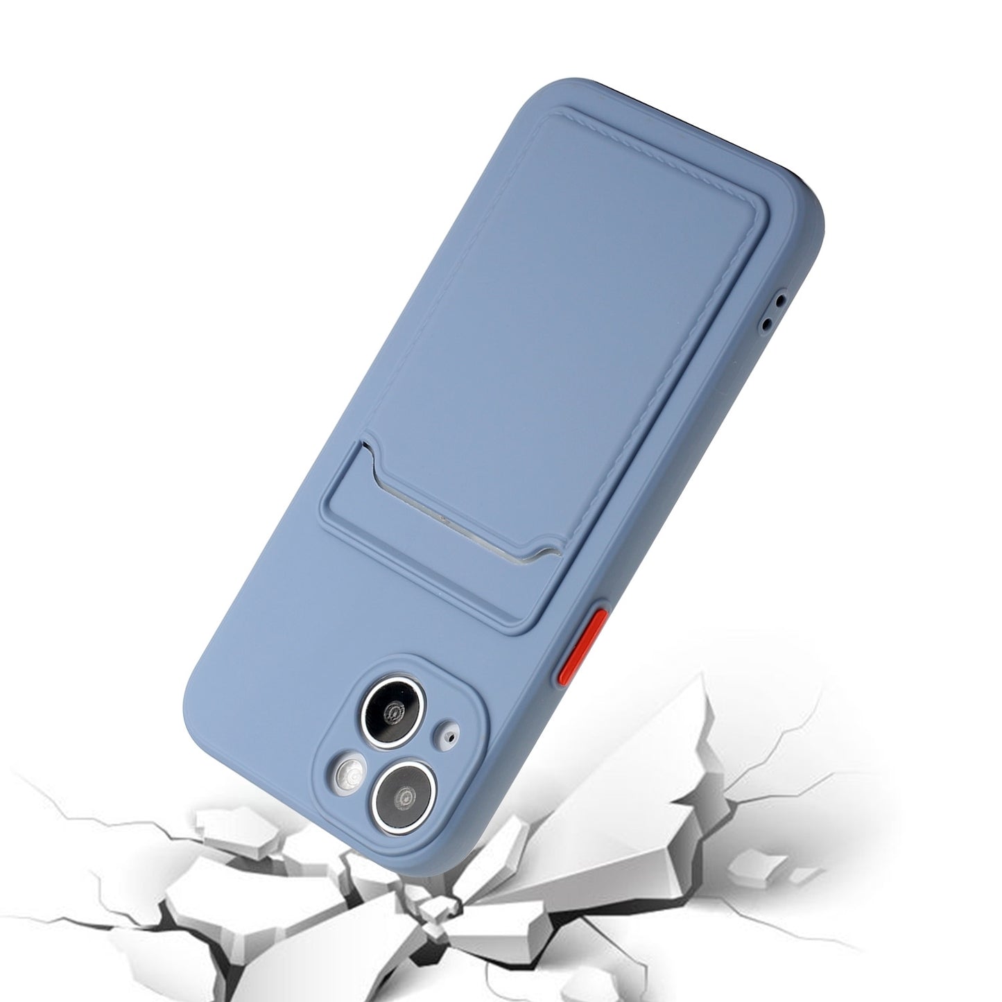 For Apple iPhone 15 Shockproof TPU Case with Card Holder - Durable & Lightweight Design