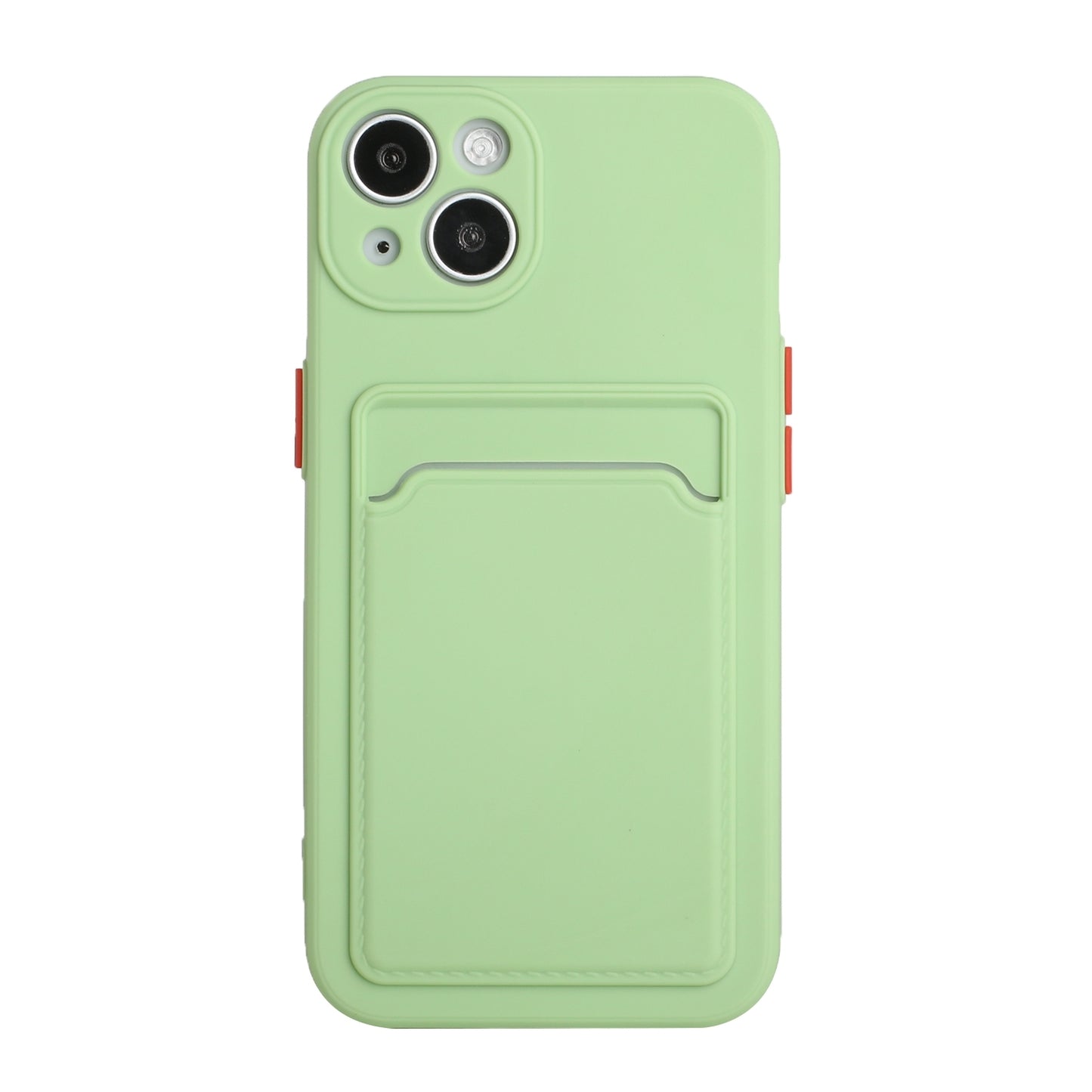 For Apple iPhone 15 Shockproof TPU Case with Card Holder - Durable & Lightweight Design