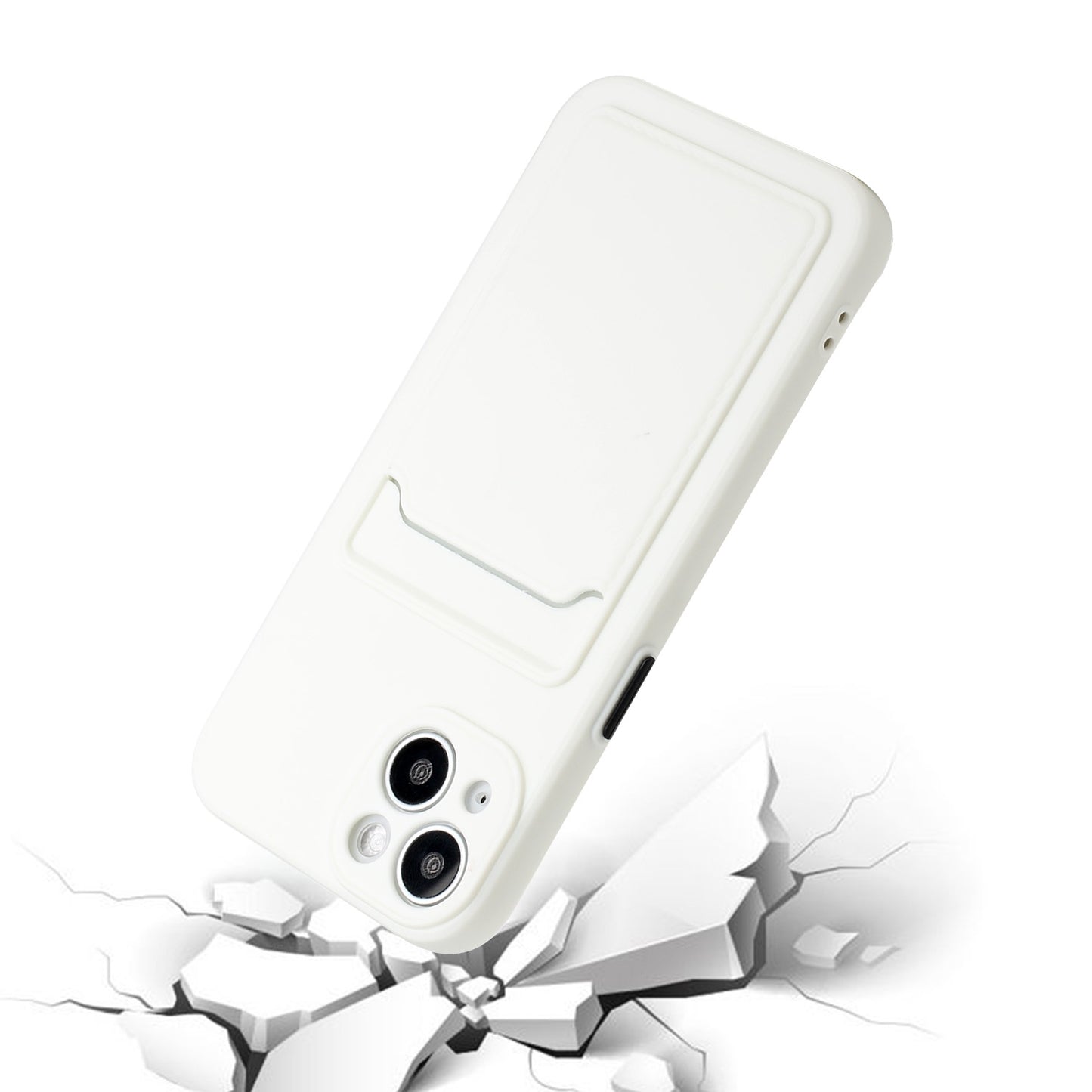For Apple iPhone 15 Shockproof TPU Case with Card Holder - Durable & Lightweight Design