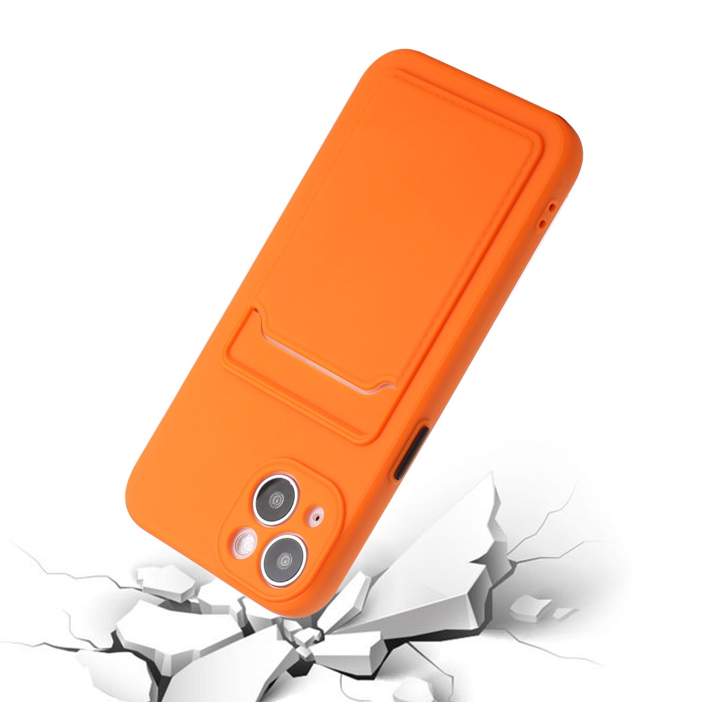 For Apple iPhone 15 Shockproof TPU Case with Card Holder - Durable & Lightweight Design