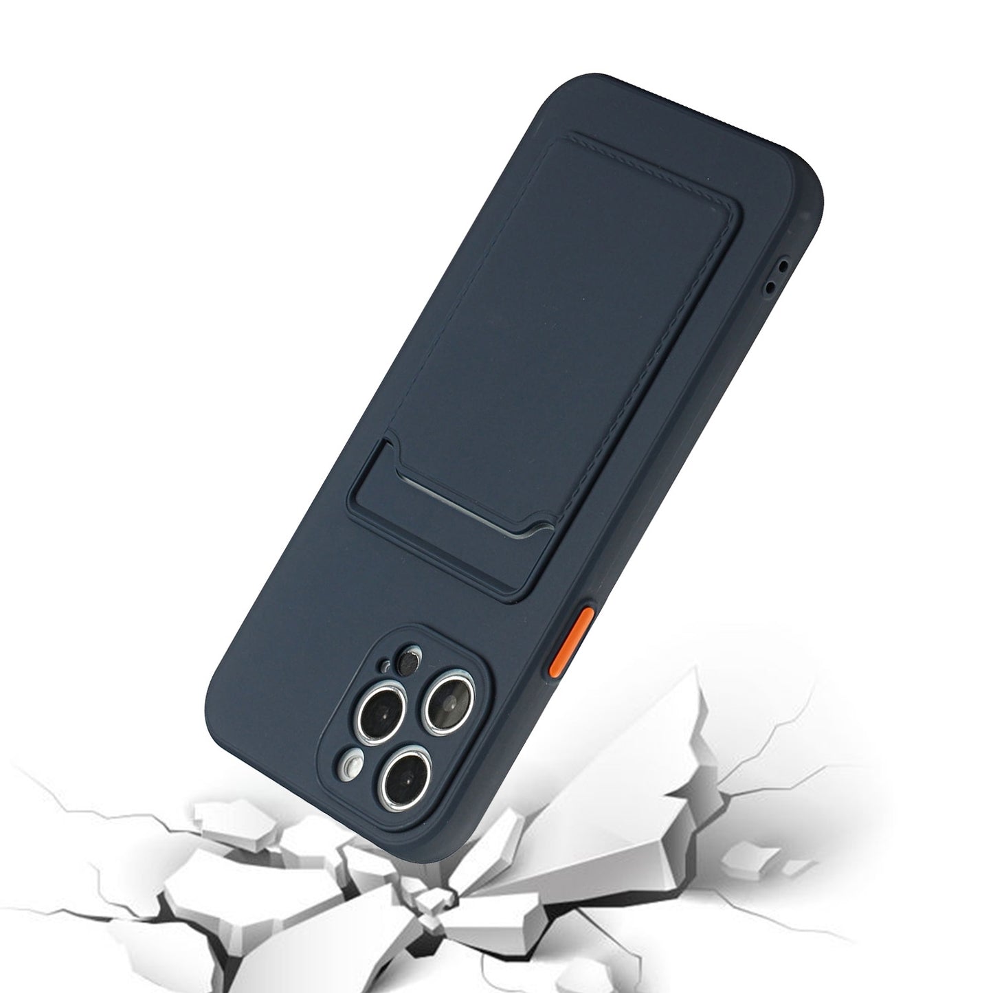 For Apple iPhone 15 Pro Max Shockproof TPU Case with Card Holder - Durable & Lightweight Design