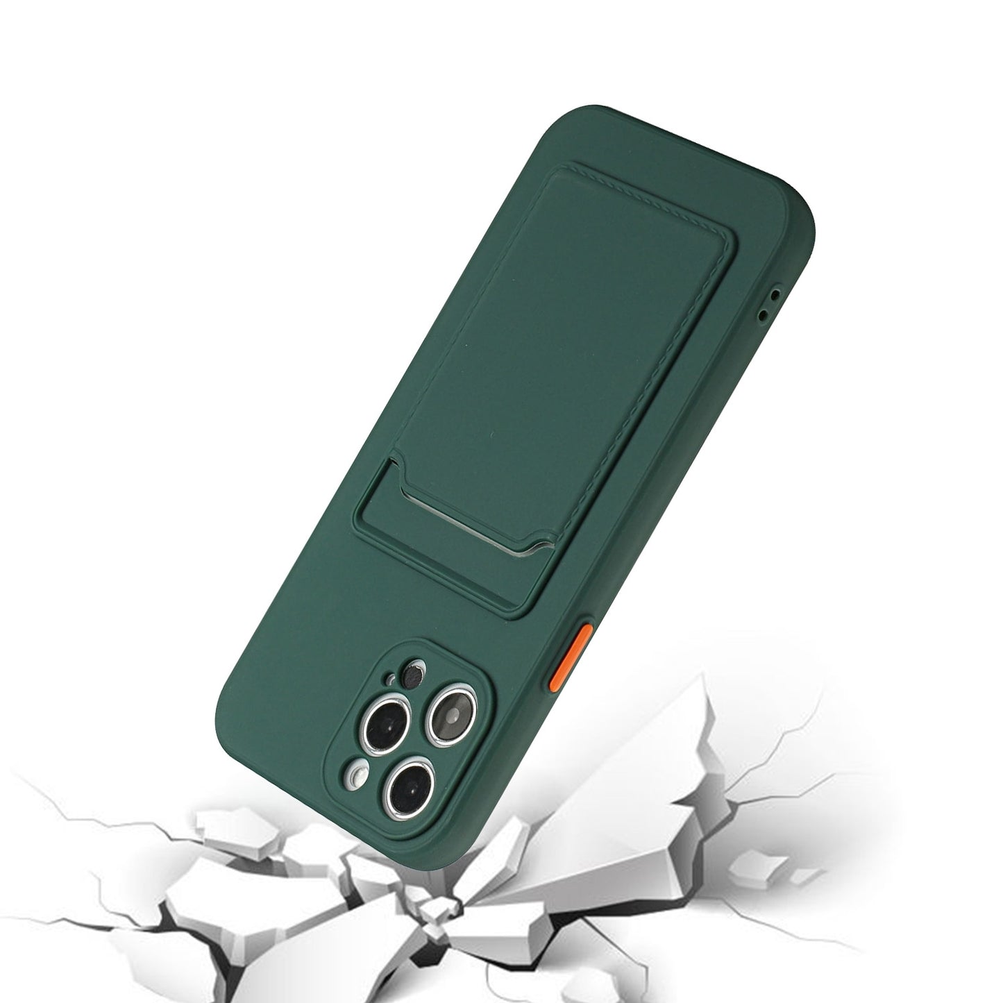 For Apple iPhone 15 Pro Max Shockproof TPU Case with Card Holder - Durable & Lightweight Design