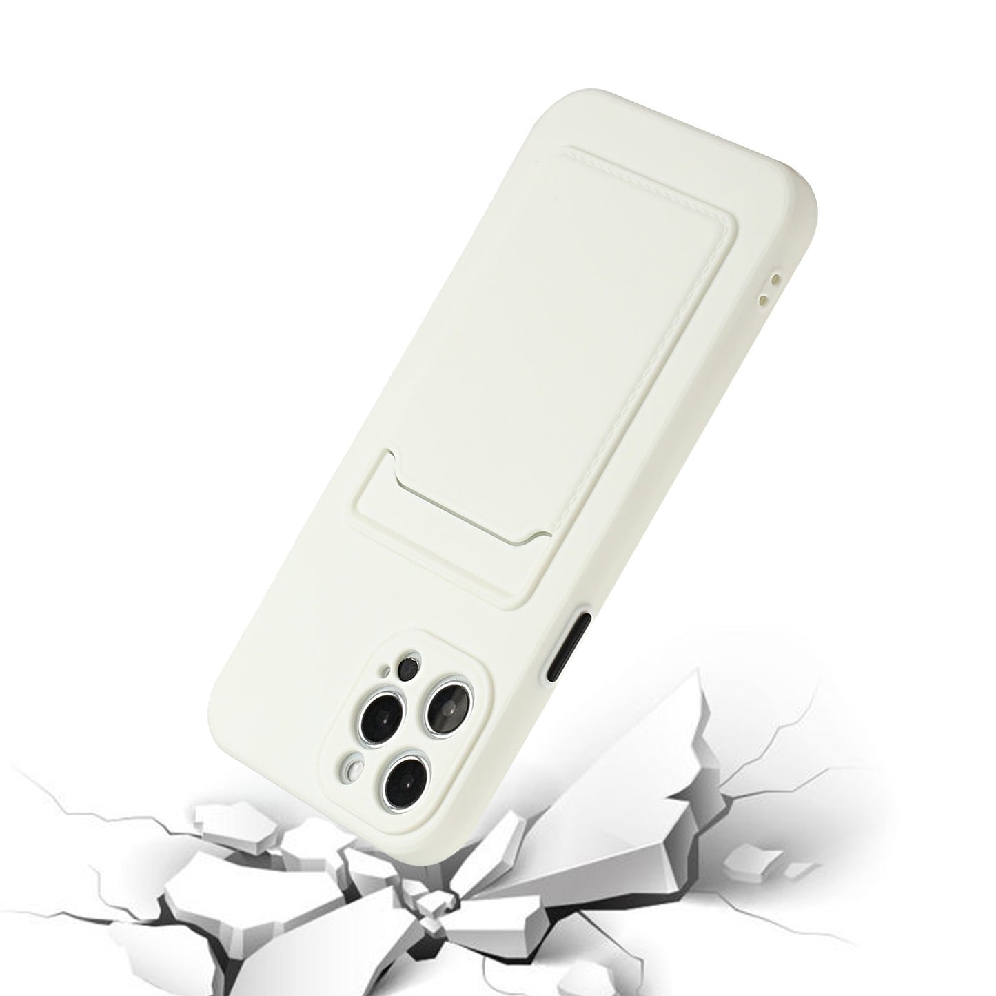 For Apple iPhone 15 Pro Max Shockproof TPU Case with Card Holder - Durable & Lightweight Design