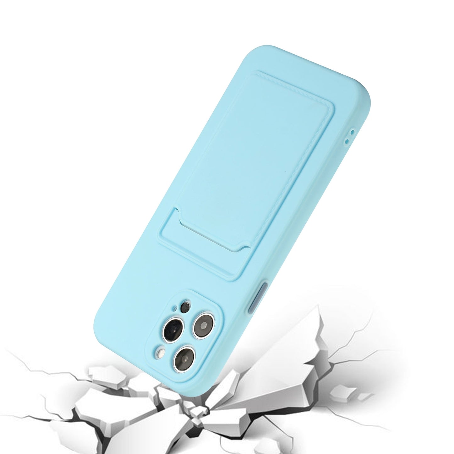 For Apple iPhone 15 Pro Max Shockproof TPU Case with Card Holder - Durable & Lightweight Design