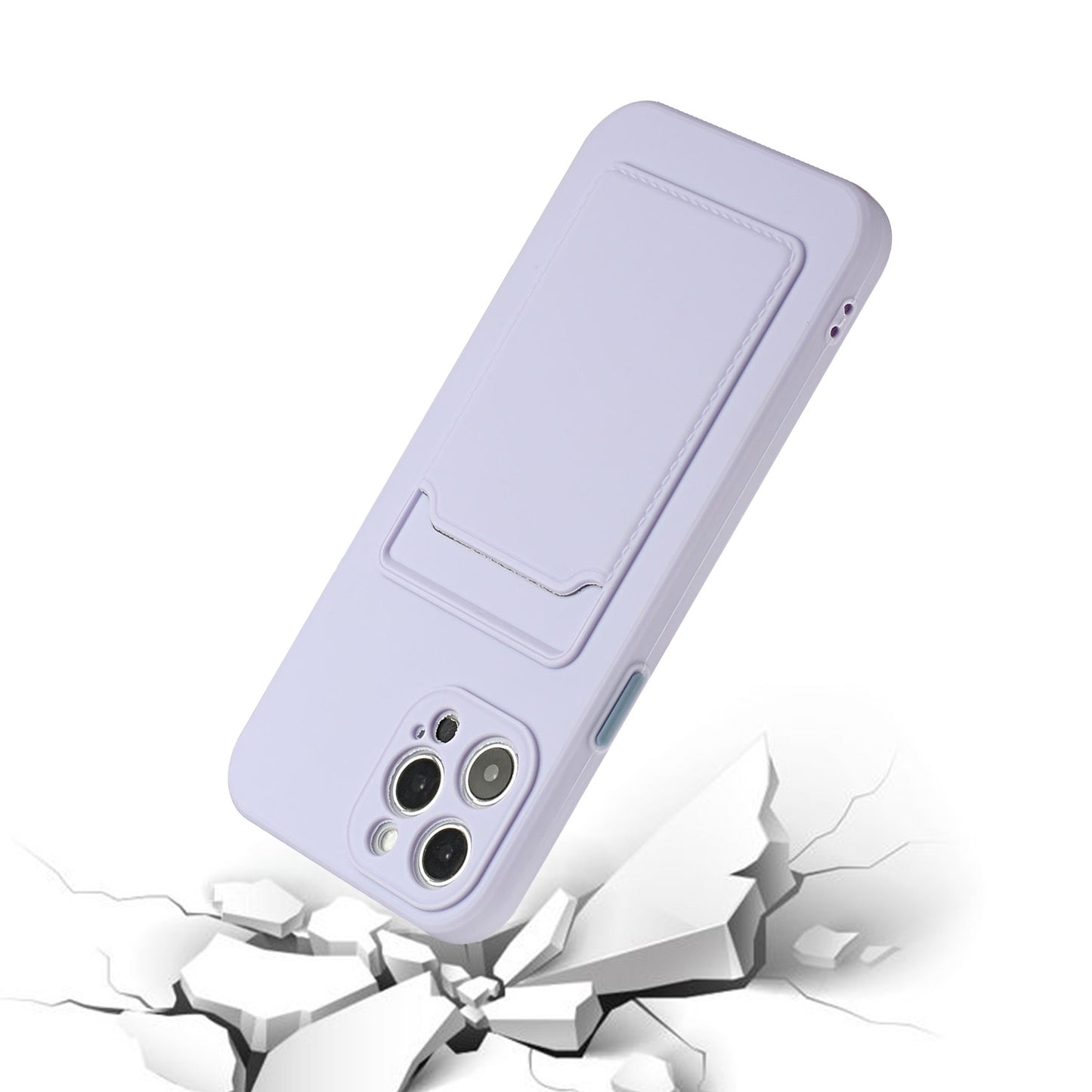 For Apple iPhone 15 Pro Max Shockproof TPU Case with Card Holder - Durable & Lightweight Design