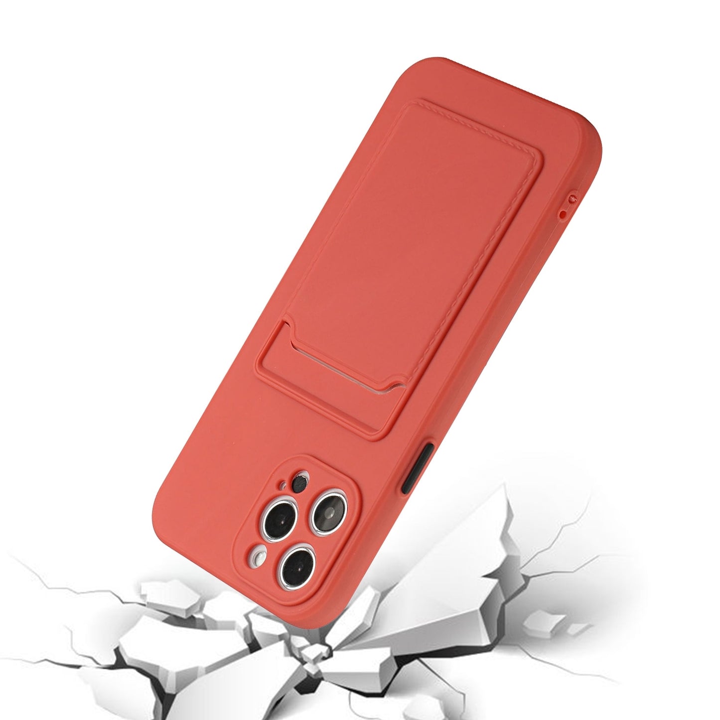 For Apple iPhone 15 Pro Max Shockproof TPU Case with Card Holder - Durable & Lightweight Design