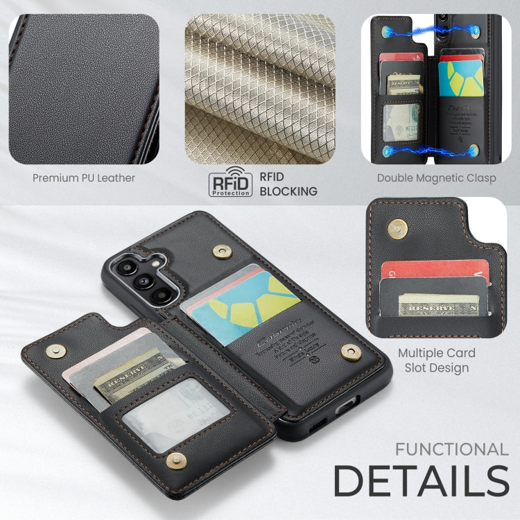 For Samsung Galaxy A55 5G CaseMe C22 Card Slots Holder RFID Anti-theft Phone Case
