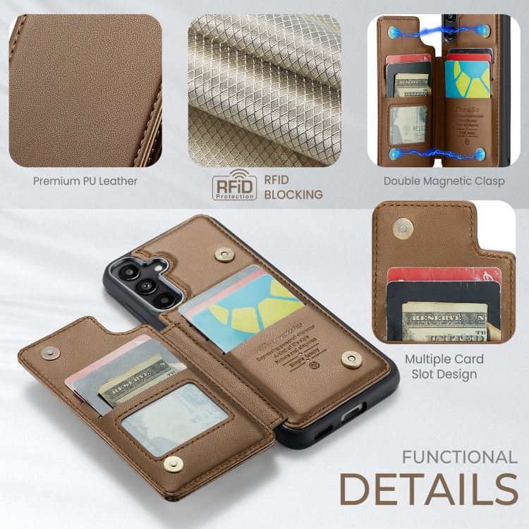 For Samsung Galaxy A55 5G CaseMe C22 Card Slots Holder RFID Anti-theft Phone Case