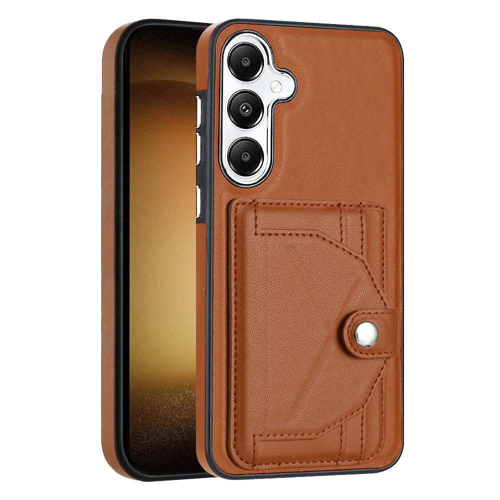 For Samsung Galaxy S24 5G Leather Case - Shockproof with Card Holder, Durable Design