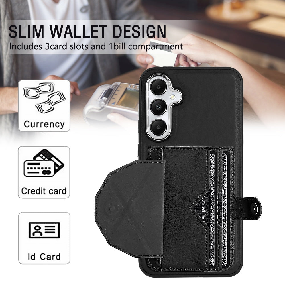 For Samsung Galaxy S24+ 5G Leather Case - Shockproof with Card Holder, Durable Design