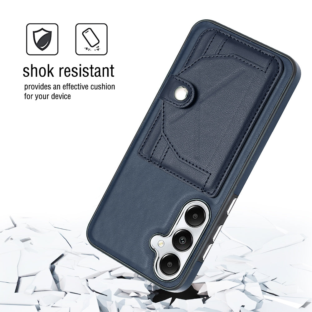 For Samsung Galaxy S24+ 5G Leather Case - Shockproof with Card Holder, Durable Design