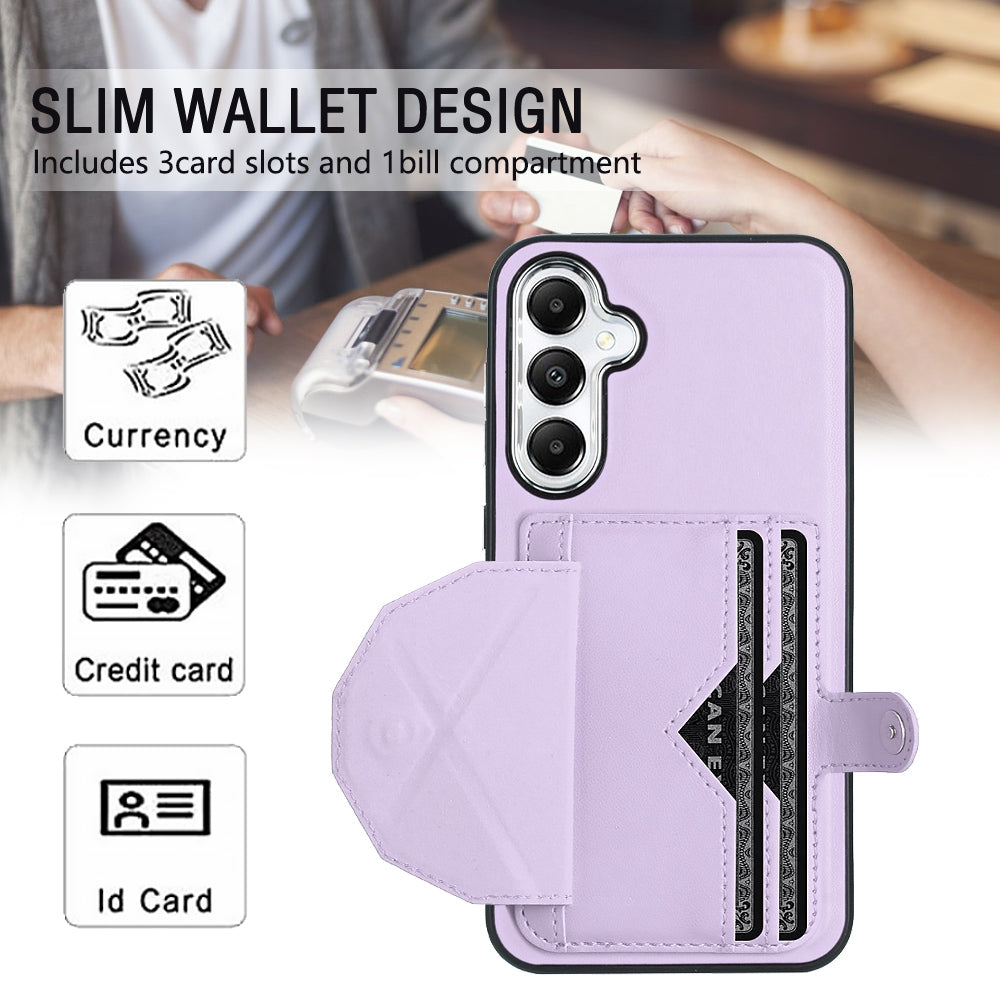 For Samsung Galaxy S24+ 5G Leather Case - Shockproof with Card Holder, Durable Design
