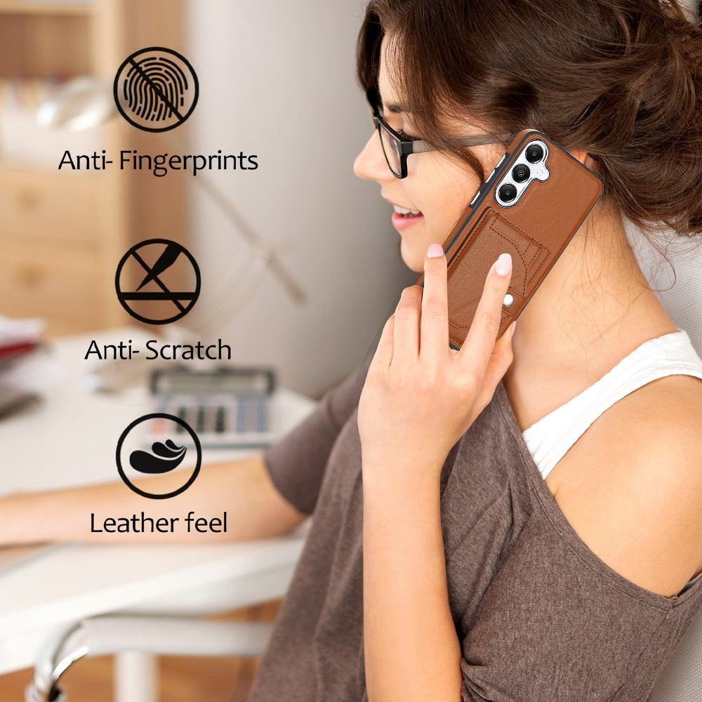 For Samsung Galaxy S24+ 5G Leather Case - Shockproof with Card Holder, Durable Design