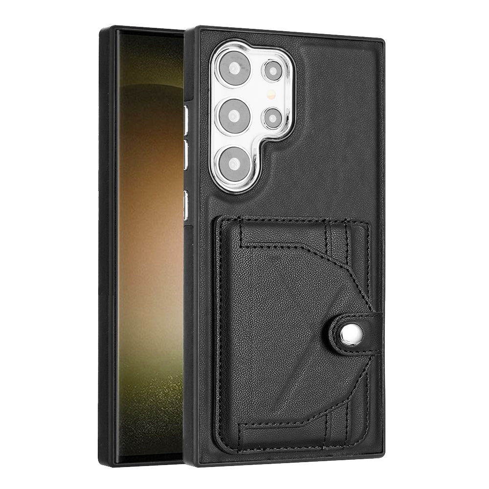 For Samsung Galaxy S24 Ultra 5G Leather Case - Shockproof with Card Holder, Durable Design