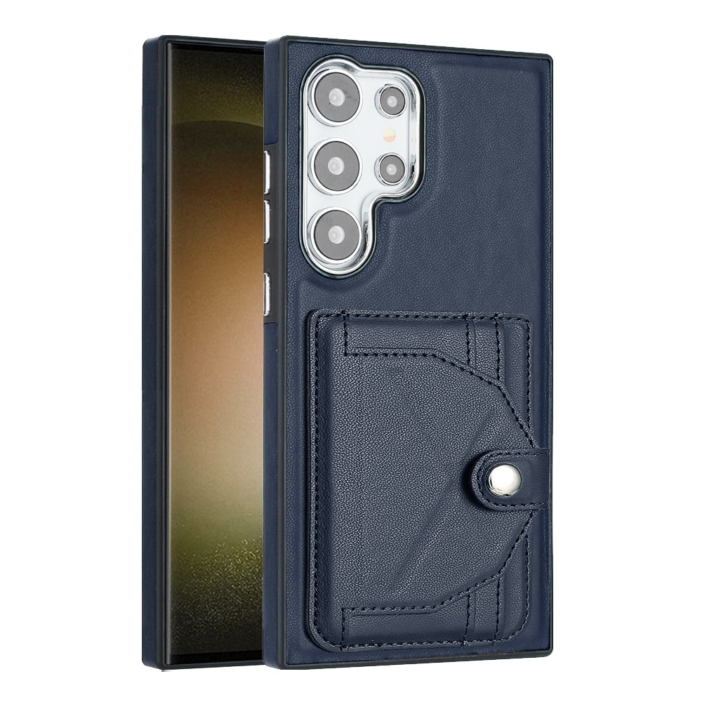 For Samsung Galaxy S24 Ultra 5G Leather Case - Shockproof with Card Holder, Durable Design