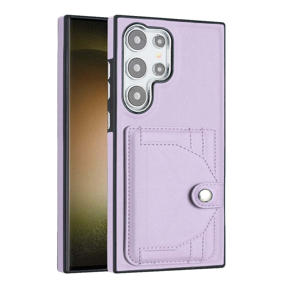For Samsung Galaxy S24 Ultra 5G Leather Case - Shockproof with Card Holder, Durable Design