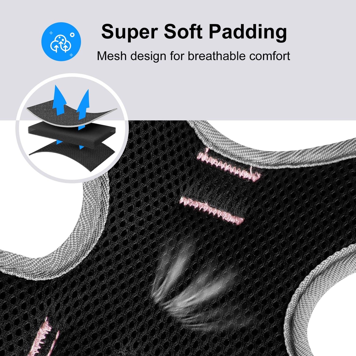 Reflective & Breathable Nylon Dog Harness with Adjustable Traction Rope - Safe and Durable