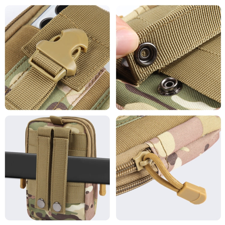 Durable Outdoor Hiking Waist Bag - Splash-Proof 7-Inch Phone Pouch for Sports and Motorcycle
