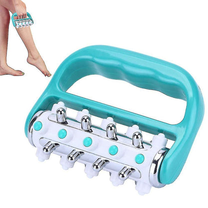 Curved Five-row Iron Roller Massager - Handheld Soothing Experience