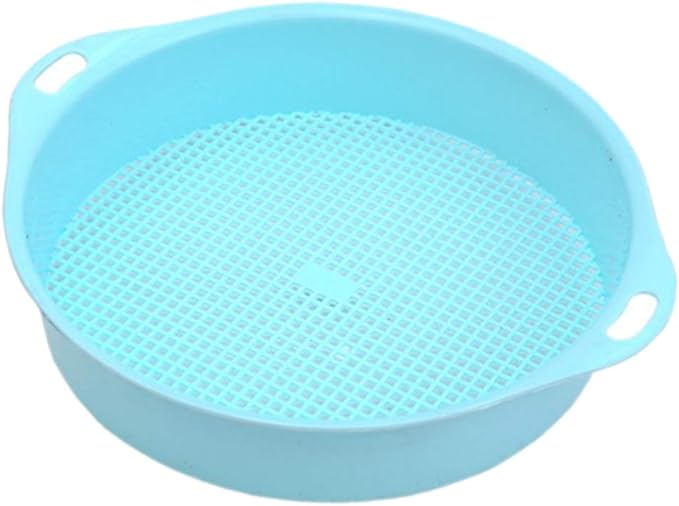 Plastic Mesh Sieve Filter Gravel Stone Tool Soil Particle Sieve with Handrail Gardening Supplies