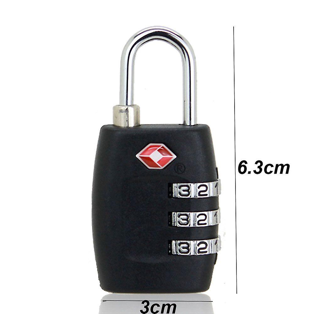 2 PCS Customs Luggage Lock Overseas Travel Luggage Zipper Lock Plastic TSA Code Lock