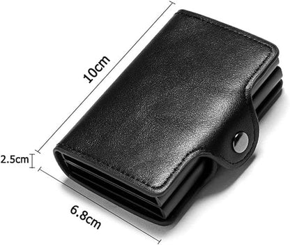 Automatic Pop-up Card Holder Metal Card Box RFID Credit Card Bank Card Box Wallet