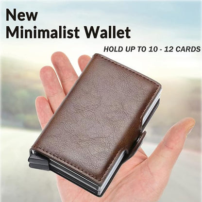 Automatic Pop-up Card Holder Metal Card Box RFID Credit Card Bank Card Box Wallet