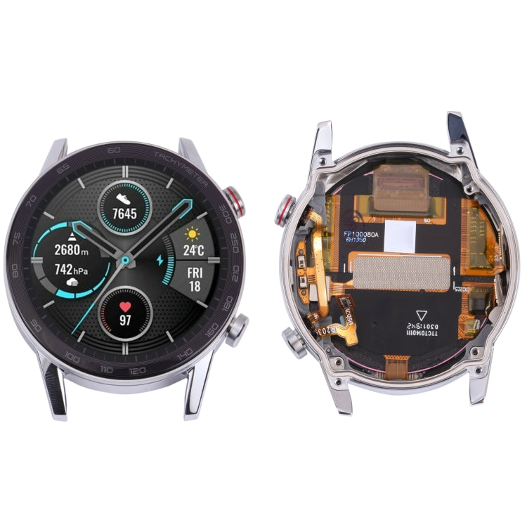 Honor Magic Watch 2 MNS-B19 46mm LCD Screen and Digitizer Full Assembly with Frame (Silver) - Replacement Part