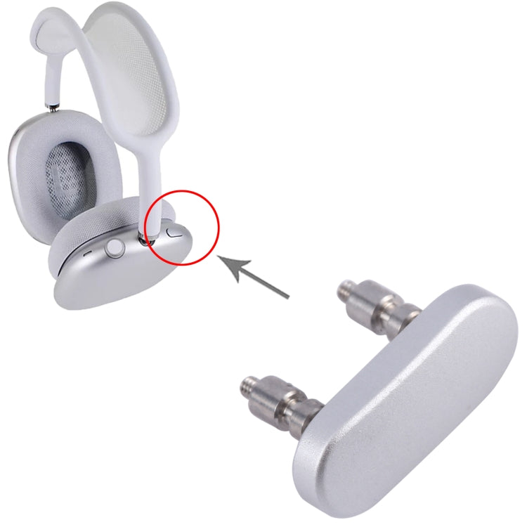 AirPods Max Silver Side Button Replacement Part - Compatible & Professionally Checked for Quality