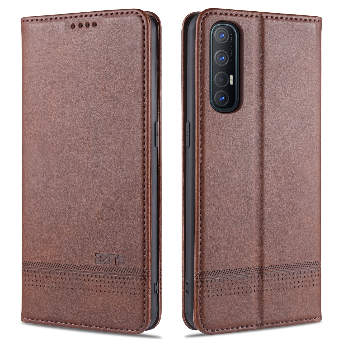 OPPO Reno3 Pro Leather Wallet Case with Card Holder & Magnetic Closure