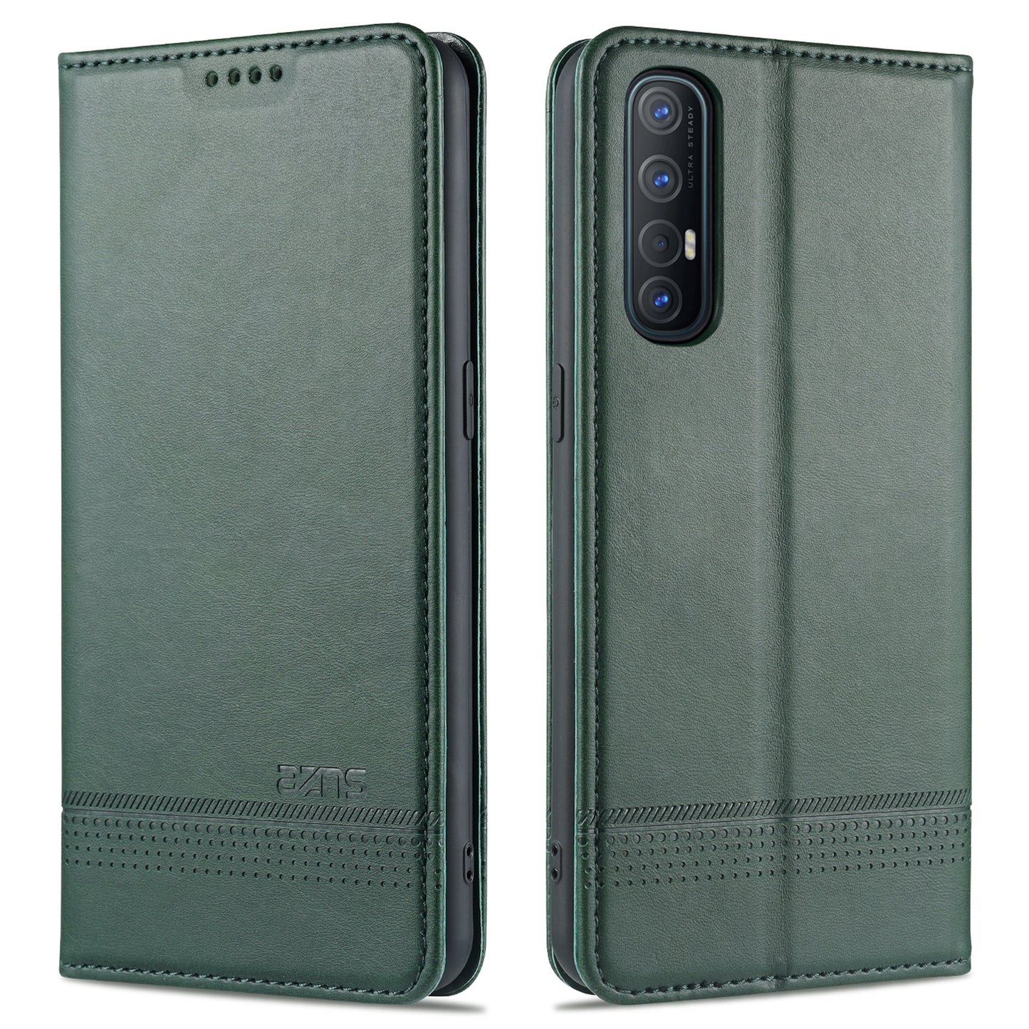 OPPO Reno3 Pro Leather Wallet Case with Card Holder & Magnetic Closure