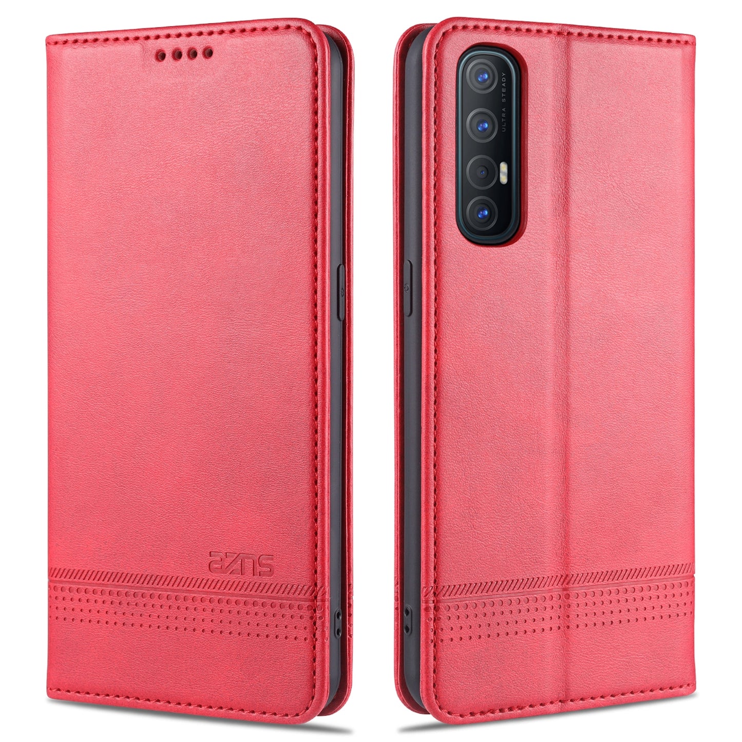 OPPO Reno3 Pro Leather Wallet Case with Card Holder & Magnetic Closure