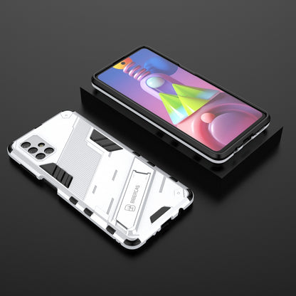 Samsung Galaxy M51 Shockproof Phone Case - Punk Armor 2-in-1 PC + TPU with Invisible Holder