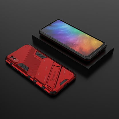 Xiaomi Redmi 9A Shockproof Phone Case - Punk Armor 2-in-1 PC + TPU with Invisible Holder