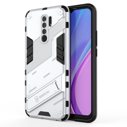 Xiaomi Redmi 9 Shockproof Phone Case - Punk Armor 2-in-1 PC + TPU with Invisible Holder