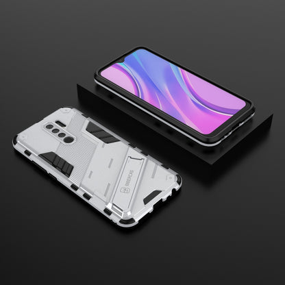 Xiaomi Redmi 9 Shockproof Phone Case - Punk Armor 2-in-1 PC + TPU with Invisible Holder