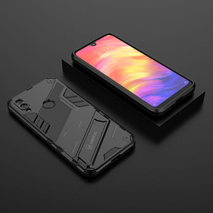 Xiaomi Redmi Note 7 Shockproof Phone Case - Punk Armor 2-in-1 PC + TPU with Invisible Holder