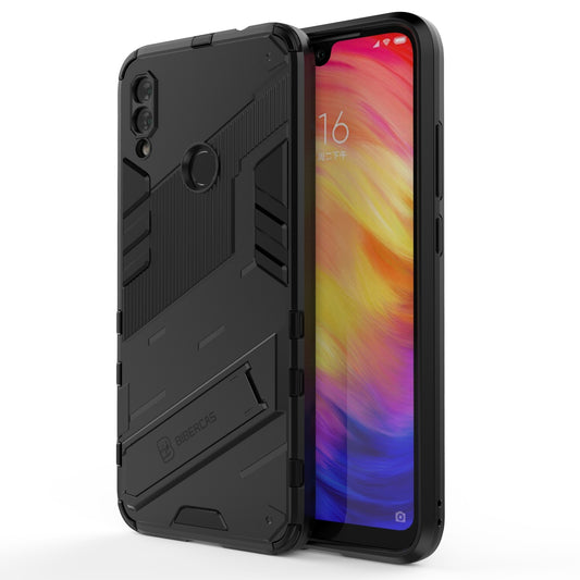 Xiaomi Redmi Note 7 Shockproof Phone Case - Punk Armor 2-in-1 PC + TPU with Invisible Holder