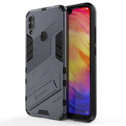 Xiaomi Redmi Note 7 Shockproof Phone Case - Punk Armor 2-in-1 PC + TPU with Invisible Holder