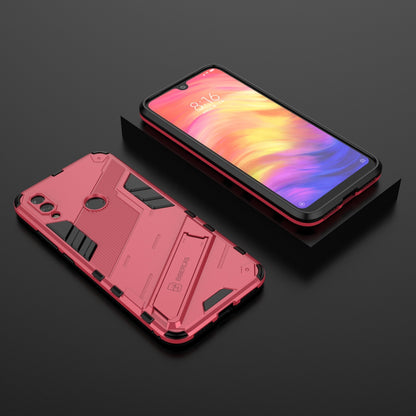 Xiaomi Redmi Note 7 Shockproof Phone Case - Punk Armor 2-in-1 PC + TPU with Invisible Holder