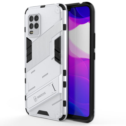 Xiaomi Mi 10 Lite 5G Shockproof Phone Case - Punk Armor 2-in-1 PC + TPU with Invisible Holder