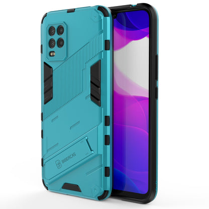 Xiaomi Mi 10 Lite 5G Shockproof Phone Case - Punk Armor 2-in-1 PC + TPU with Invisible Holder