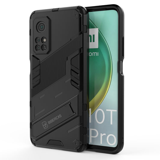 Xiaomi Mi 10T Pro 5G Shockproof Phone Case - Punk Armor 2-in-1 PC + TPU with Invisible Holder