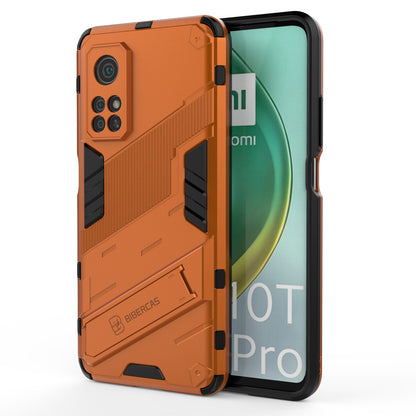 Xiaomi Mi 10T Pro 5G Shockproof Phone Case - Punk Armor 2-in-1 PC + TPU with Invisible Holder