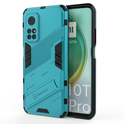 Xiaomi Mi 10T Pro 5G Shockproof Phone Case - Punk Armor 2-in-1 PC + TPU with Invisible Holder