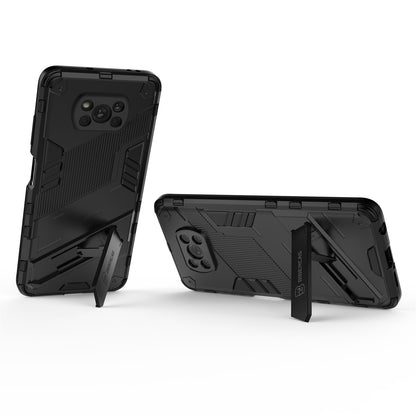 Xiaomi Poco X3 Shockproof Phone Case - Punk Armor 2-in-1 PC + TPU with Invisible Holder