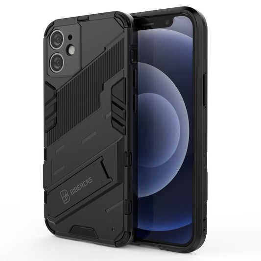 iPhone 12 mini Shockproof Phone Case - Punk Armor 2-in-1 PC + TPU with Invisible Holder